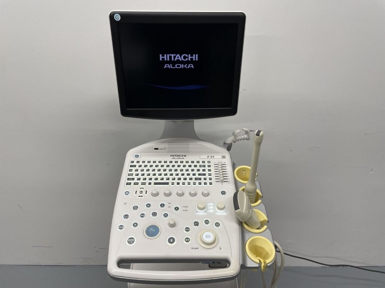 Hitachi Aloka F37 Ultrasound System with 3 Probes - Image 2