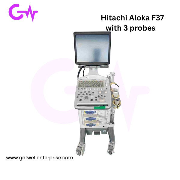 Hitachi Aloka F37 Ultrasound System with 3 Probes